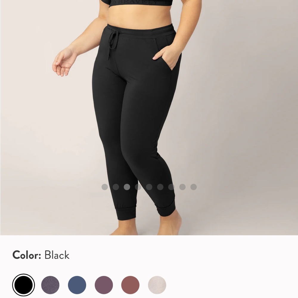 Kindred bravely black maternity joggers, size large